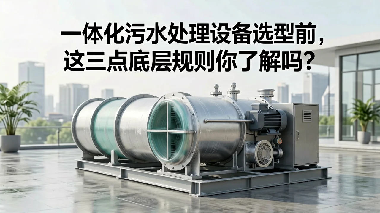一体化污水处理设备选型前,这三点底层规则你了解吗?